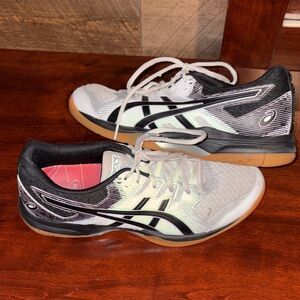 ASICS Women's Gel- Rocket 9 Black and White Athletic Volleyball Sneakers